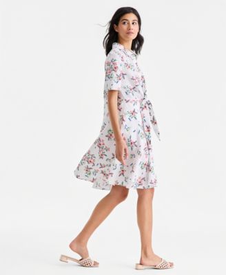 Women's Shannons Garden Printed 100% Linen Dress