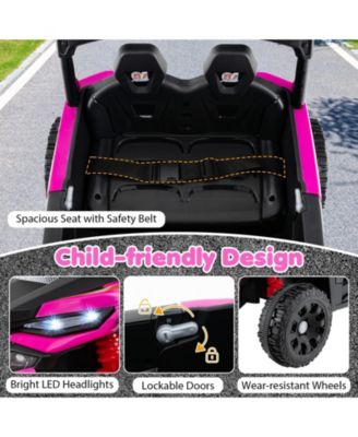 12V Battery Powered Ride On Tractor with Parent Remote Control-Black