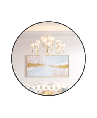 Round Mirror, Circle Mirror, Round Mirrors for Bathrooms, Entryways, Living Rooms, Bedrooms & Vanity Decor, Free Reflection in Modern Design