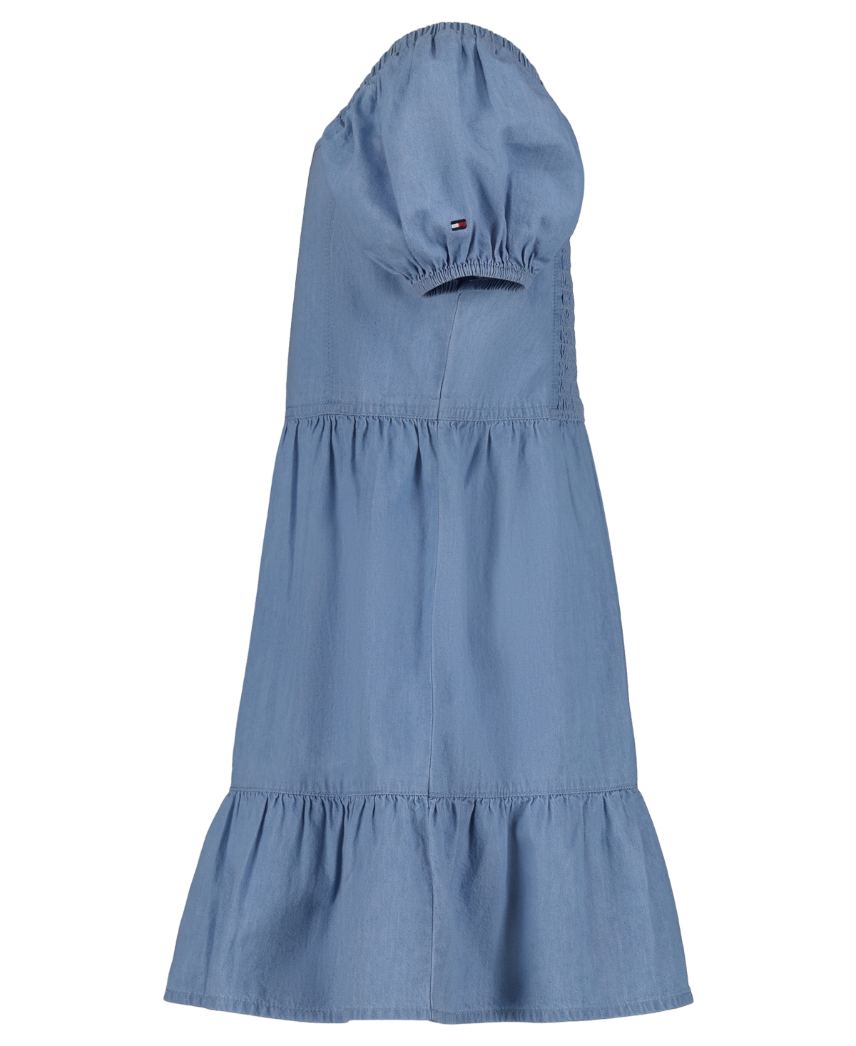 Tommy Hilfiger Girls' 7-16 Denim Bubble-Sleeve Dress