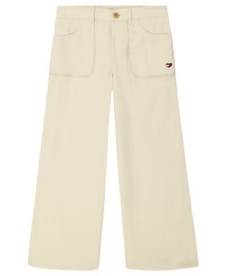 Girls' 7-16 Twill Wide-Leg Pants