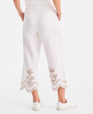 Women's Embroidery Wide-Leg Sweatpants