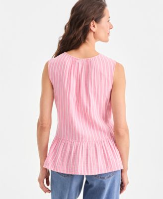 Women's Cotton Gauze Sleeveless Blouse