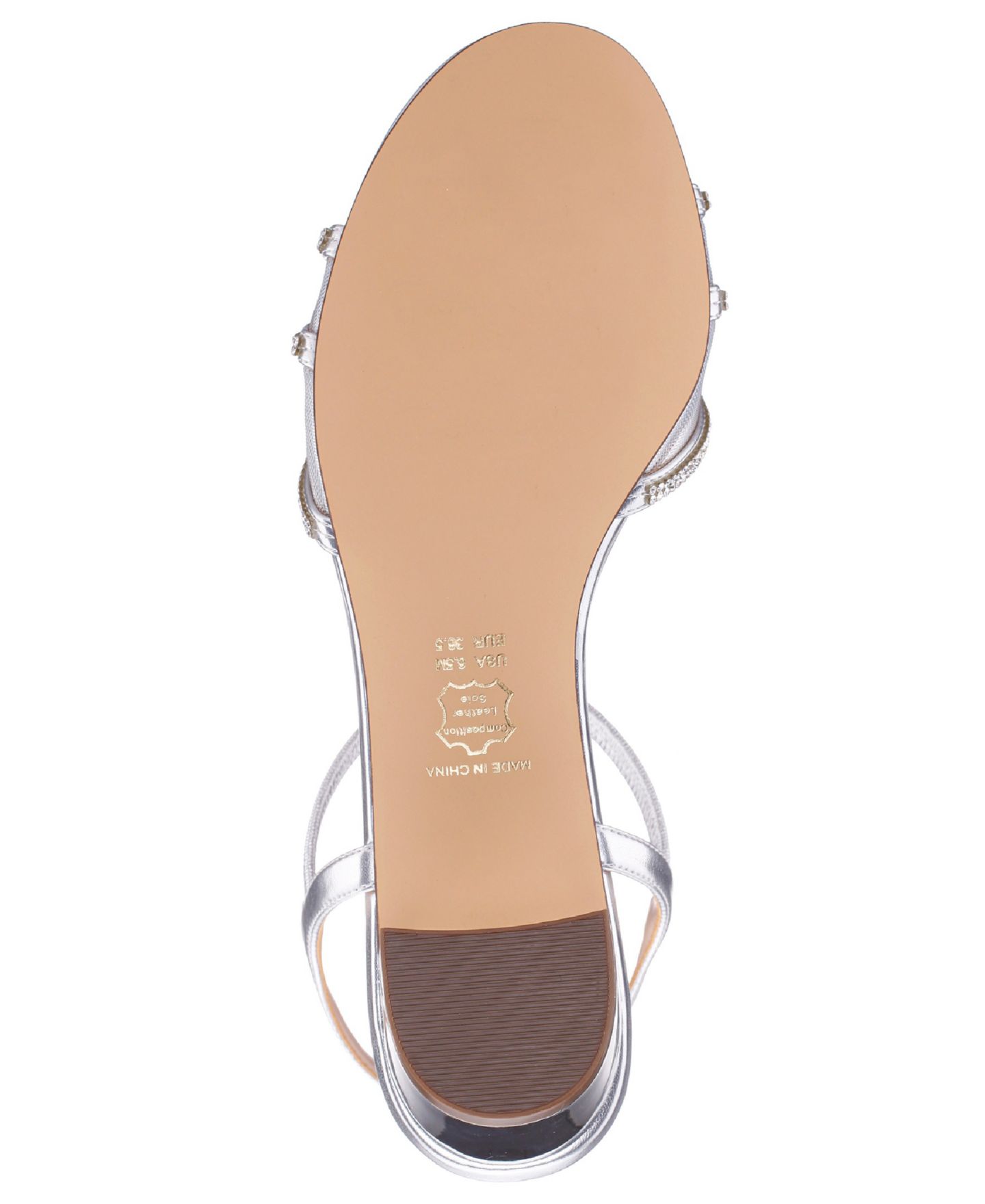 Женские сандалии Nina Goldie T-Strap Almond Toe, цвет: Серебряный — фото 5