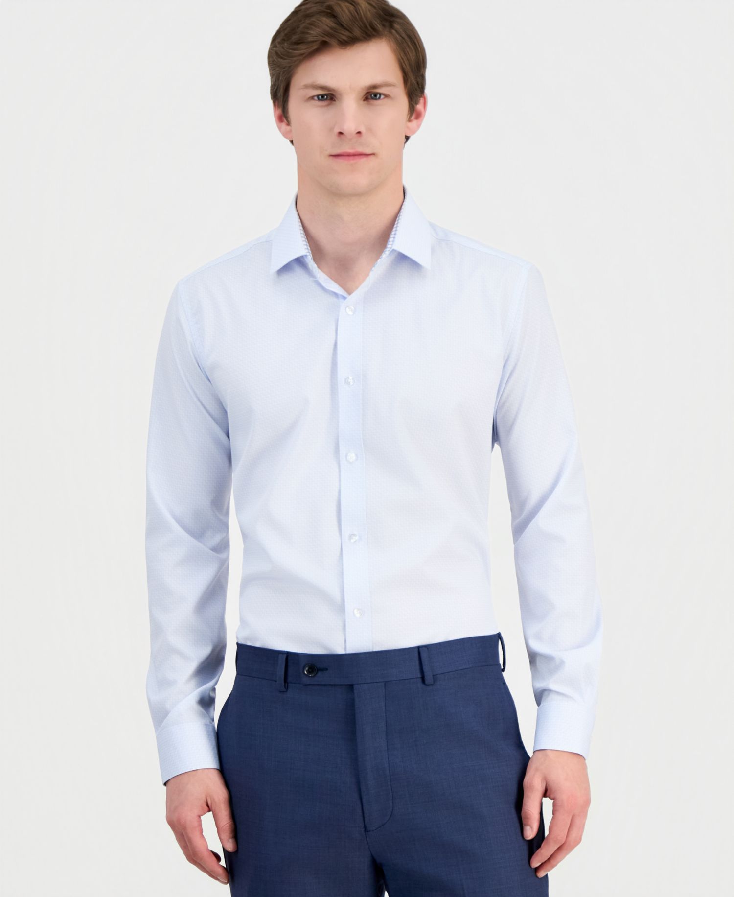 Men's Slim-Fit Performance Four-Way Stretch Dress Shirt