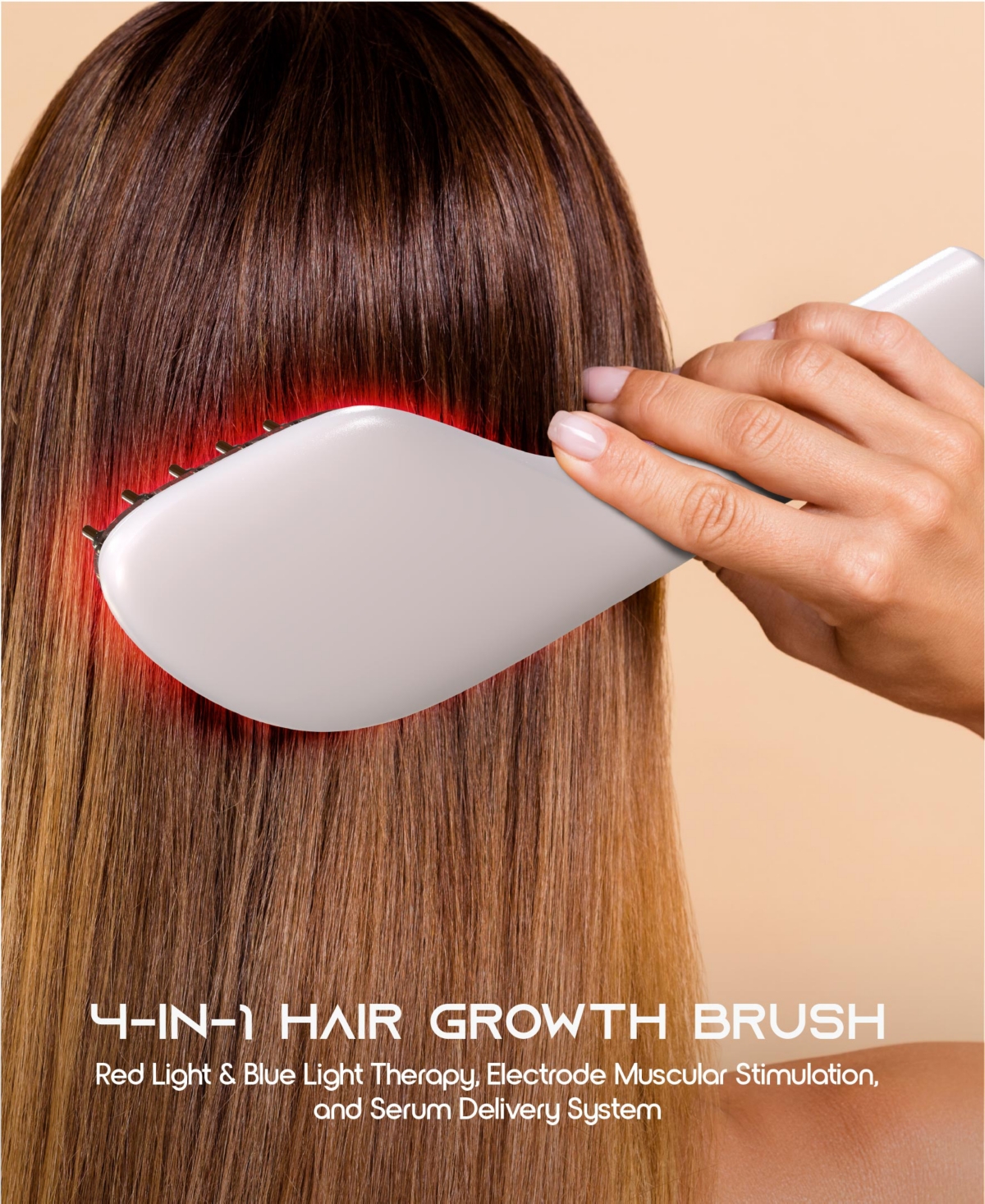 Tzumi Red Light Rechargeable Dry Paddle Brush