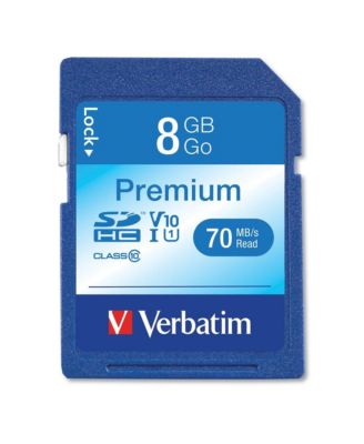96318 8GB UHS-1 V10 U1 Class 10 Premium SDHC Memory Card Up to 70MB/s Read Speed