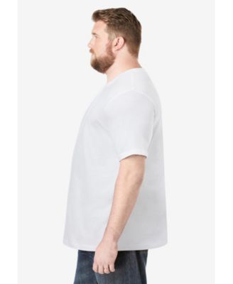 Men's Big and Tall Shrink-Less Lightweight Crewneck T-Shirt