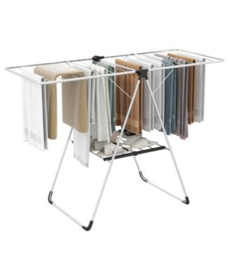 Ecooso 2-Tier Folding Laundry Drying Rack with Aluminum Frame, Clothes ...