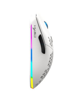 Honeycomb Hollow Wireless Gaming Mouse - Tri-Mode Wireless Mouse,Wired/2.4G/BT5.3 & 5 Adjustable DPI 800-3600, RGB Backlit,