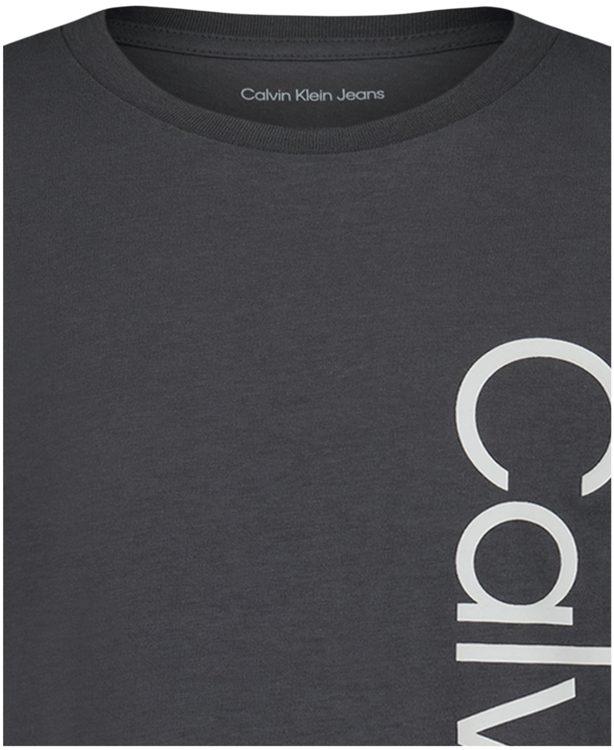 Calvin Klein Boys' 8-20 Vertical Ck Short-Sleeve Crewneck T-Shirt