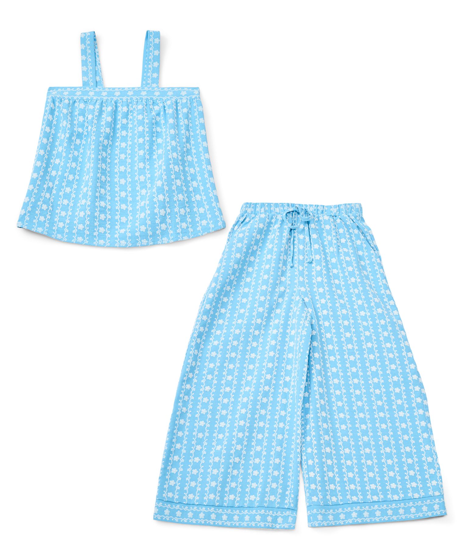 Girls' 7-16 Tie-Waist Wide-Leg Pants