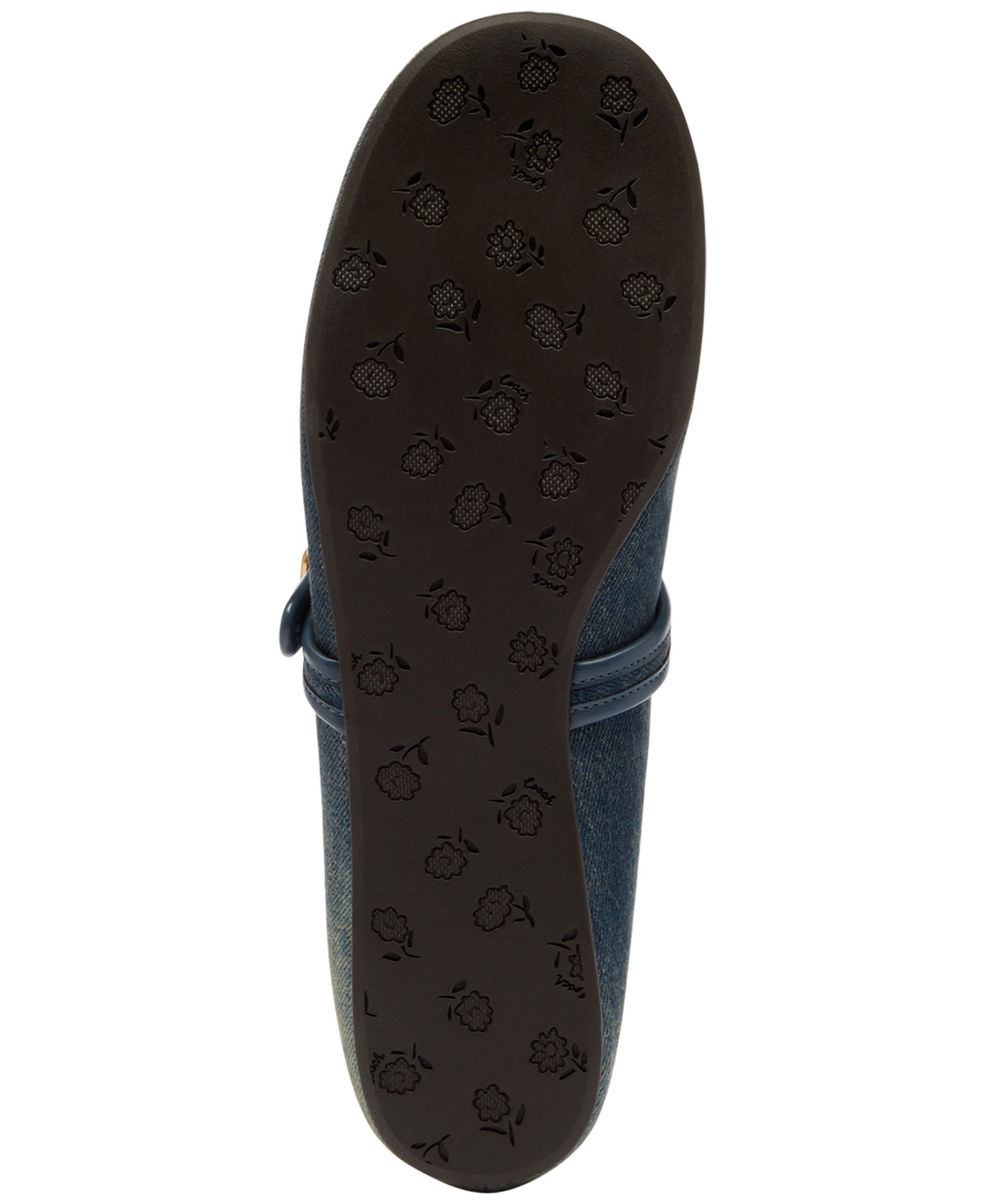 Coach Women's Sculpted C Crinkle Patent Leather Soft Mary Jane Flats