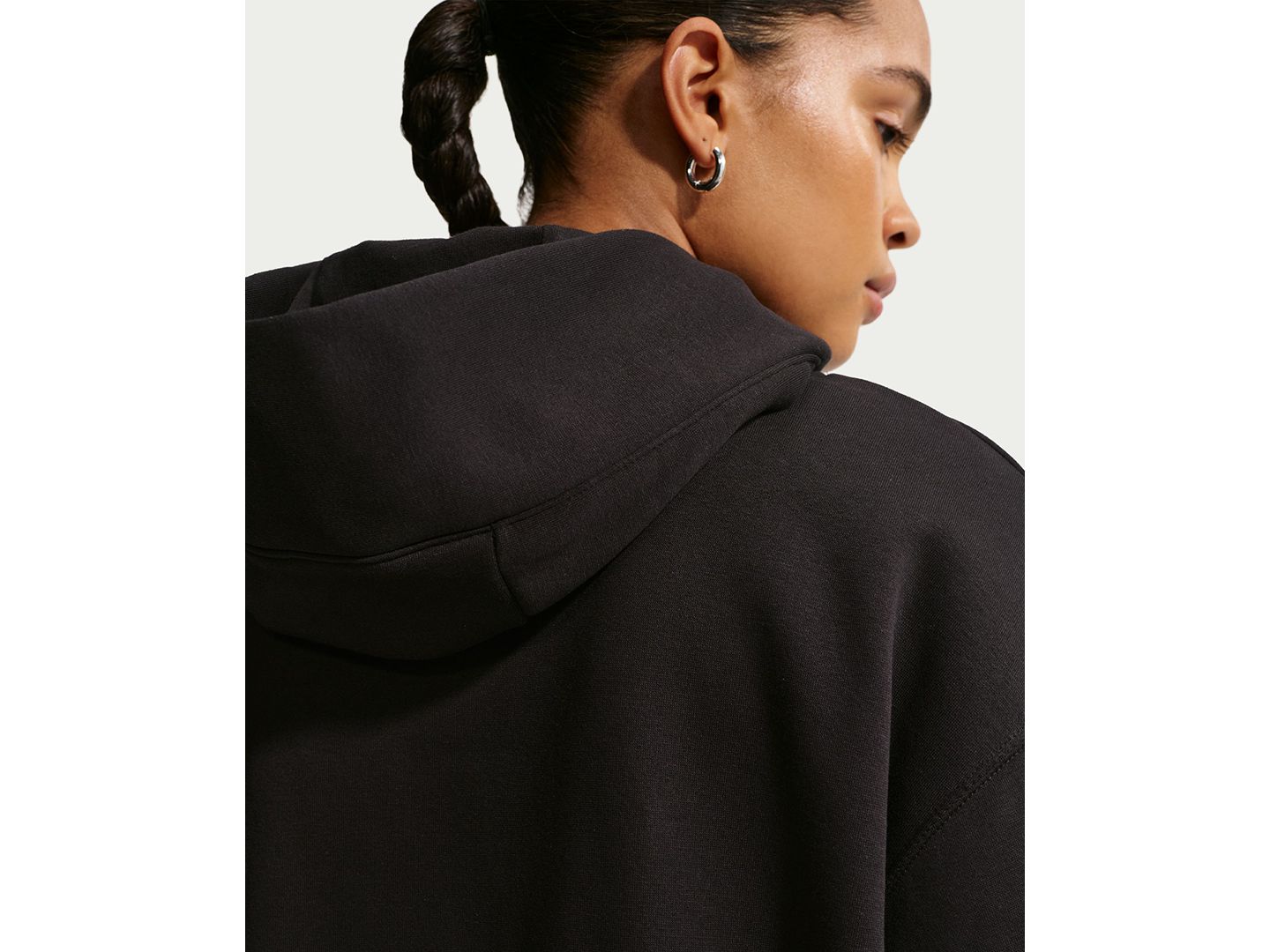 Женское худи Nike Sportswear Phoenix Fleece Oversized Los Angeles Pullover, цвет: Чёрный / Белый — фото 4