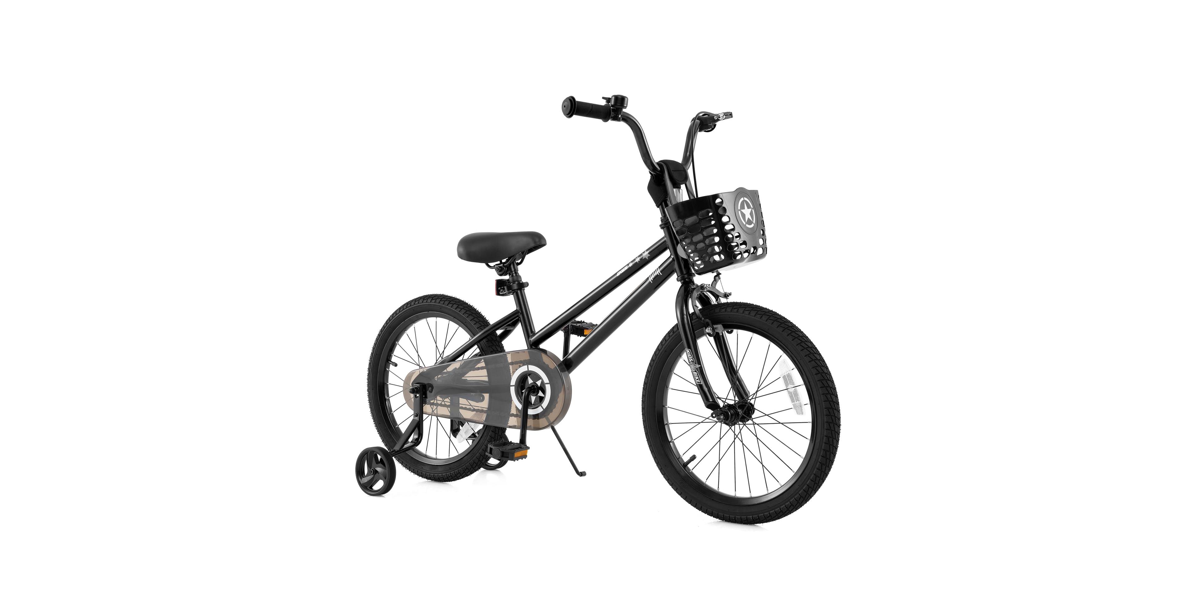 Mecale Kids Bike with Basket and Training Wheels for Children