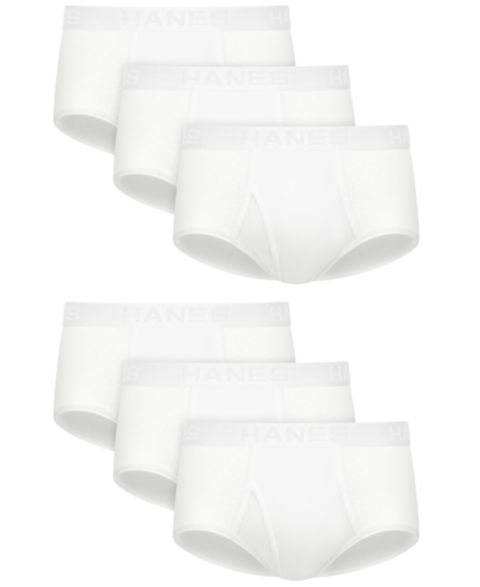 Трусы-брифы Ultimate для мужчин, хлопок, 6 шт. — Hanes, цвет: Белый