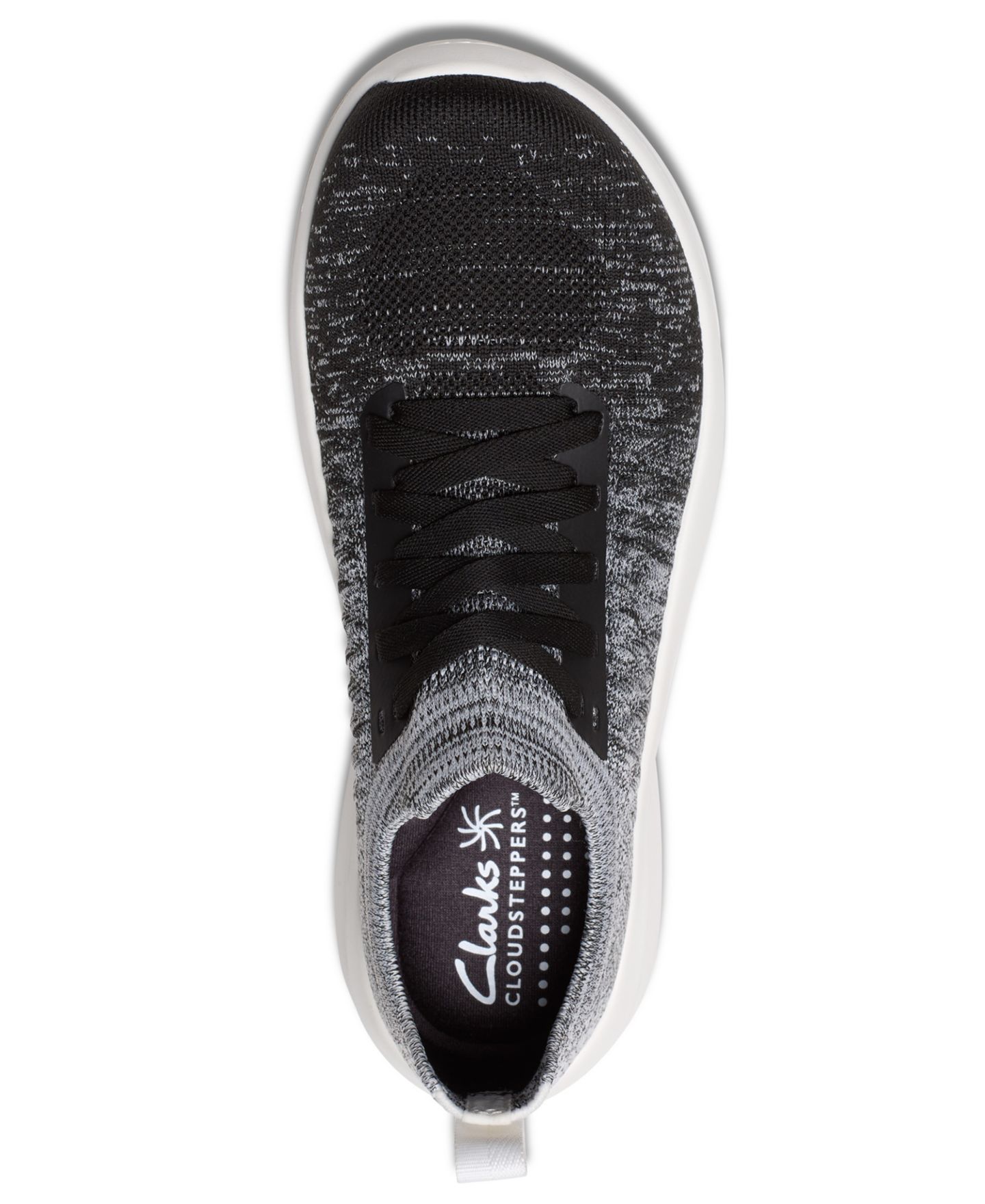 Женские кроссовки Clarks Cloudsteppers Solevana Lace Round Toe, цвет: Чёрный — фото 4