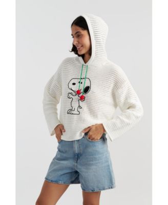 Women's Cotton Snoopy Crochet Hoodie