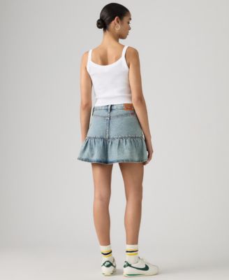 Women's Mid-Rise Flounce Mini Skirt