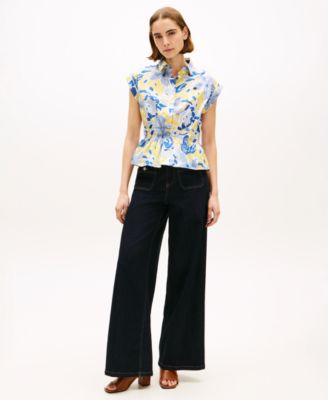 Women's Smocked Waist Shirt