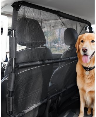 Vehicle Dog Barrier for Front Seats, 50" Wide Mesh Car Divider, Universal Fit for SUVs and Trucks