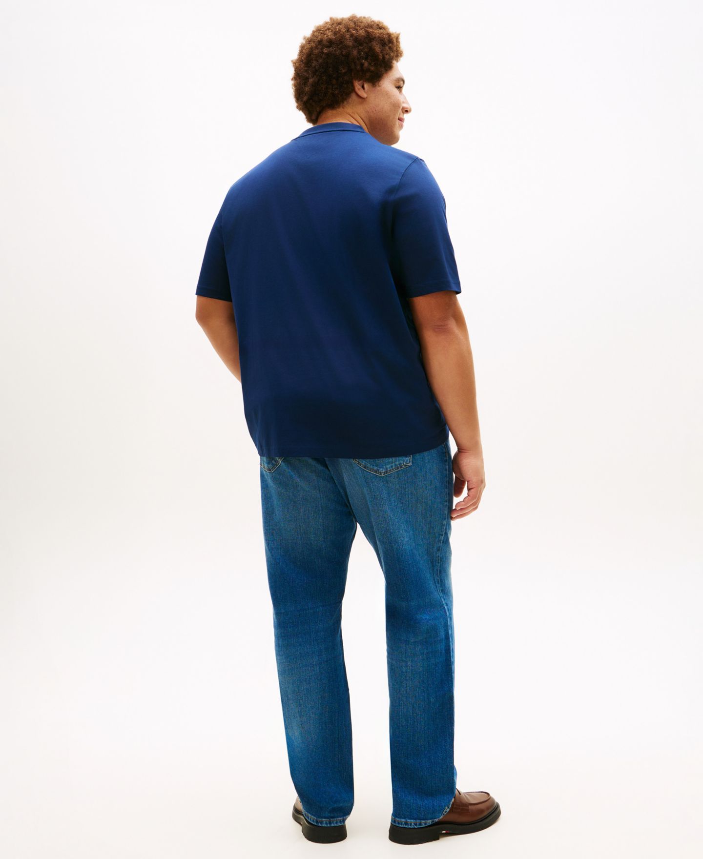 Мужская футболка Tommy Hilfiger Big & Tall Monogram Regular-Fit, цвет: Карбоновый тёмно-синий — фото 4
