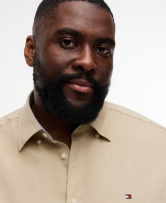 Men's Big & Tall 100% Linen Button-Down Shirt