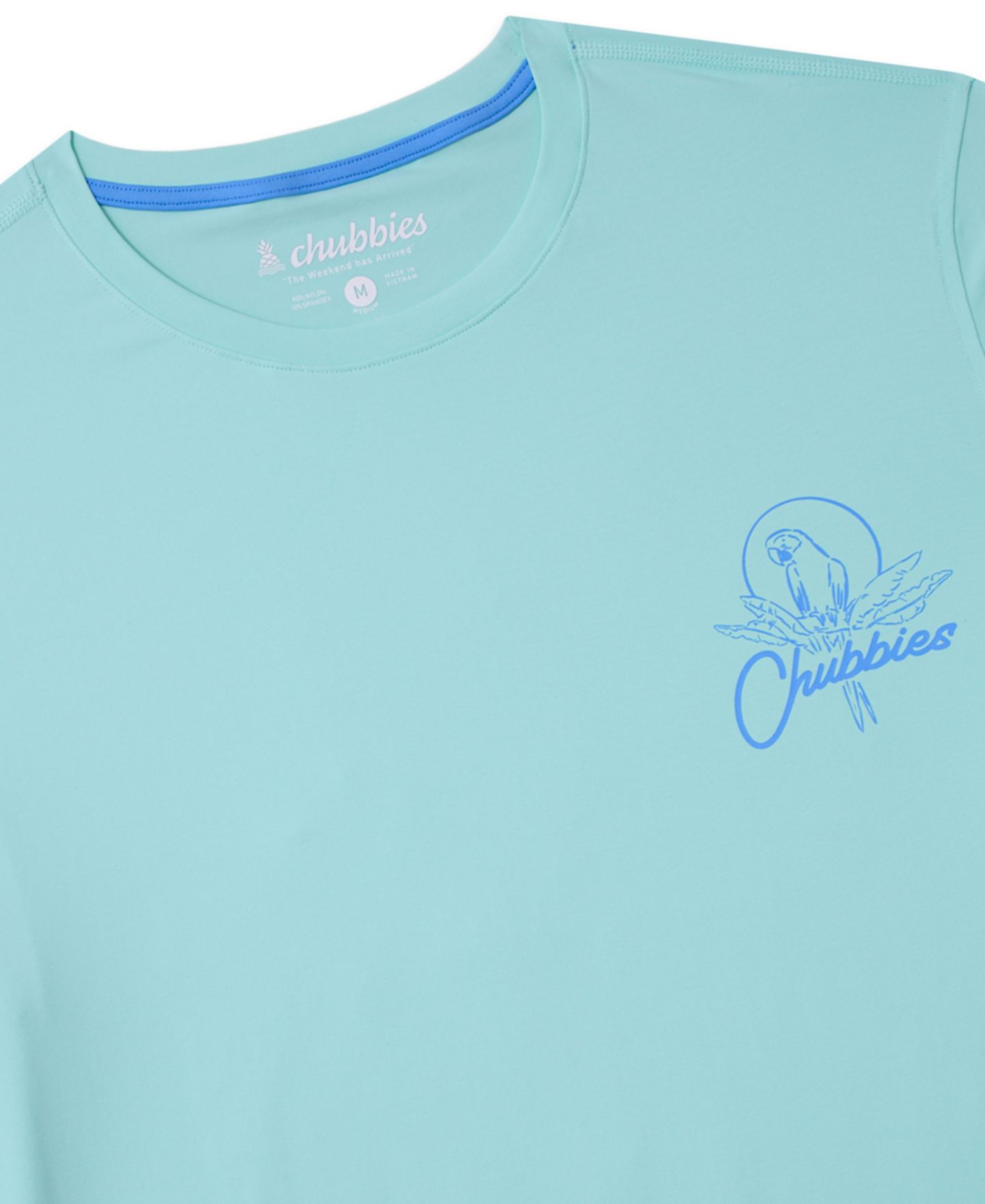 Мужская футболка Chubbies The Weekends Only Sun Crewneck Swim T-Shirt, цвет: Синий — фото 3