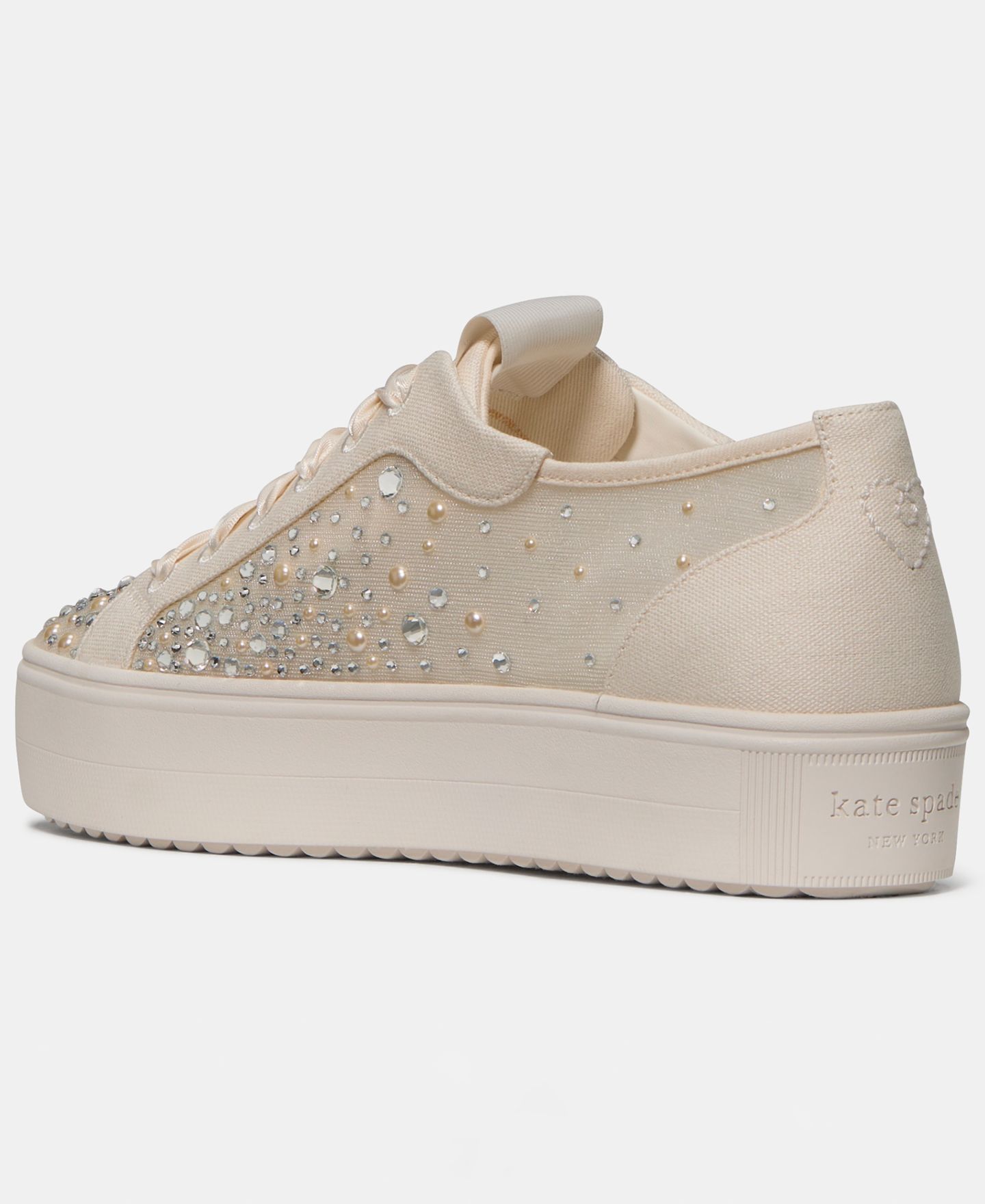 Женские кроссовки kate spade new york Sam Icon Lace-Up Platform, цвет: Кремовый — фото 3