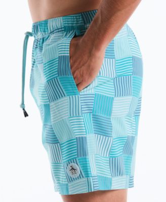 Men's Wavy Tile Print Volley Swim Trunks