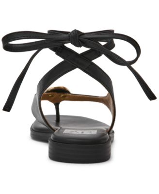 Women's Markly Lace-Up Embellished Flat Sandals