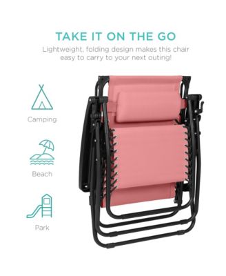 30" Extra Wide Folding Zero Gravity Patio Lounge Chair w/Adjustable Canopy Shade