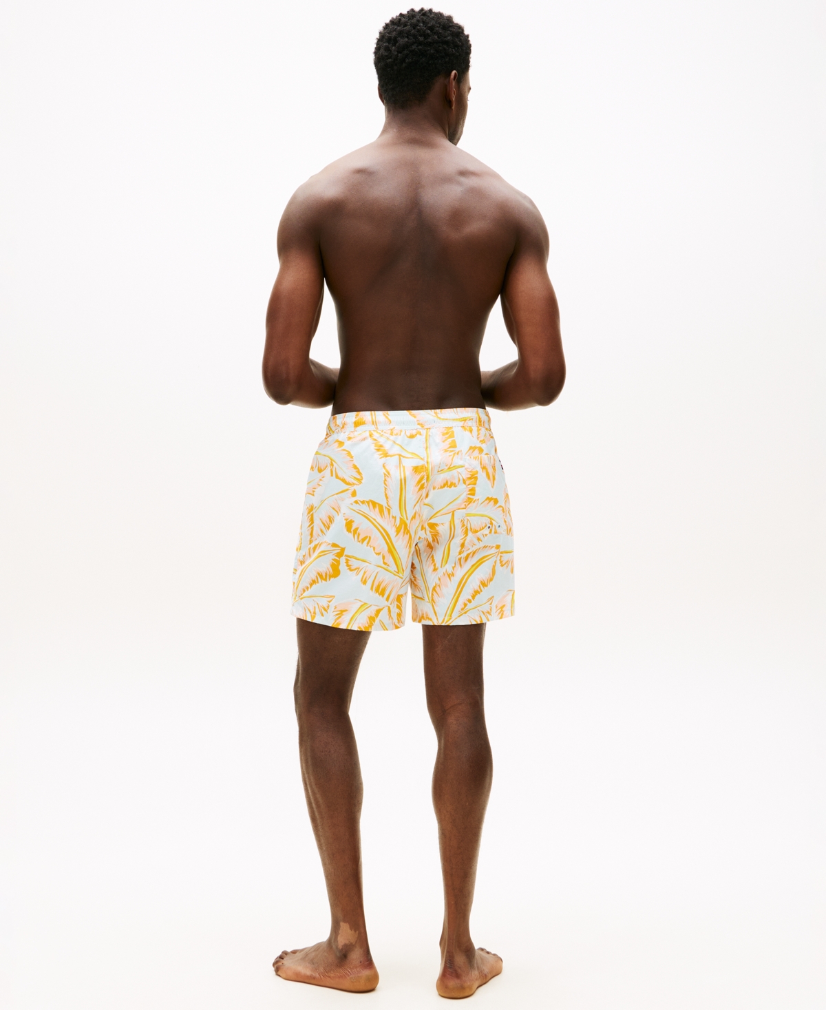 Tommy Hilfiger Men's Print Drawstring 5" Swim Trunks