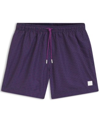 Men's Squiggle Print Swim Trunks