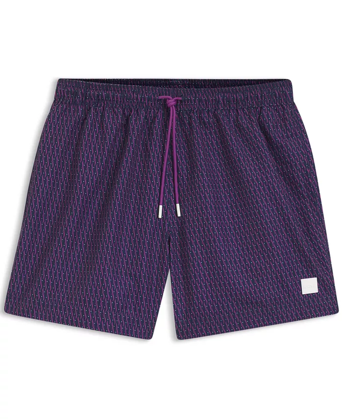 Men's Squiggle Print 5" Swim Trunks - thumbnail 4