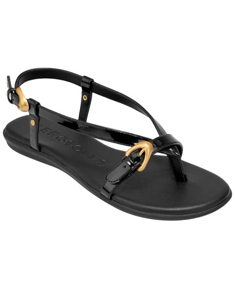 Женские сандалии Aerosoles Iride Buckle Flat, цвет: Чёрный