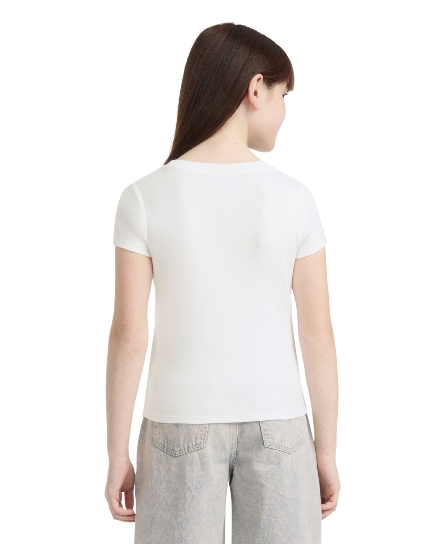 Футболка Levi's Meet and Greet Jam Round Neck T-Shirt для девочек, цвет: Натуральный белый — фото 5