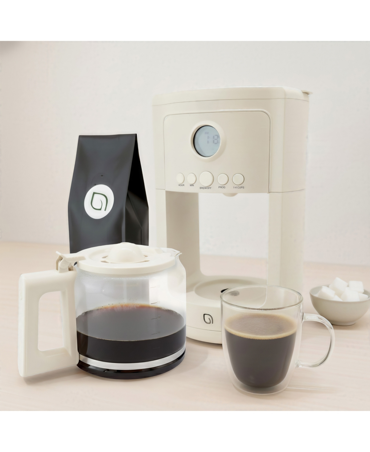 Willow Kitchen 12 Cup Coffee Maker – Programmable Brewing Options with Timer, Beautiful Design, Glass Pot