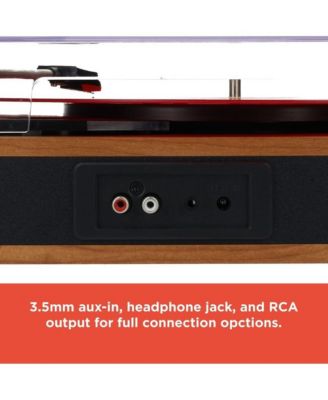 RadioShack Retro Classic Turntable - 3-Speed Vinyl Record Player, Bluetooth Input & Output, Speakers Included 4001797