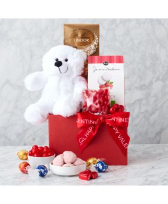 Valentine's Day Bear & Treats Gift Box, 6 Piece