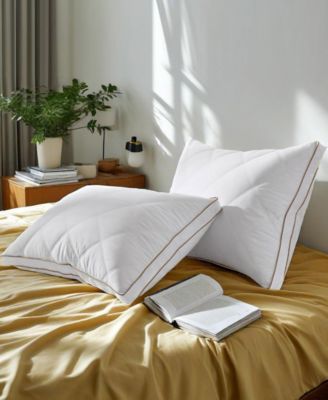 Medium Firm Goose Feather 2-Pack Pillows, King