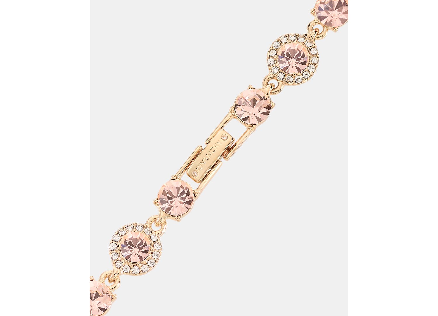 Gold-Tone Boxed Blue Pav&eacute; Halo Bracelet And Earring Set