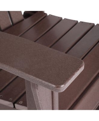 Outdoor Patio Shell-back Adirondack Dining Chair All Weather