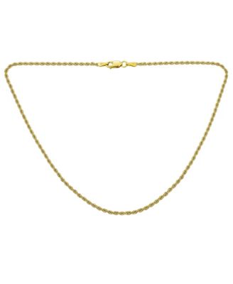 Classic Solid Strong Yellow 10K Gold Twist Cable Rope Chain Necklace 3MM 16 Inch