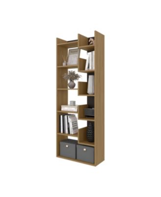 Perry Bookcase in Melamine with Open Storage