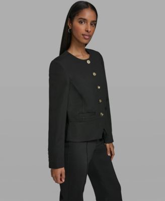 Women's Round Neck Cropped Jacket