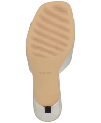 Women's Lamell Square Toe Slip-On Stiletto Sandals