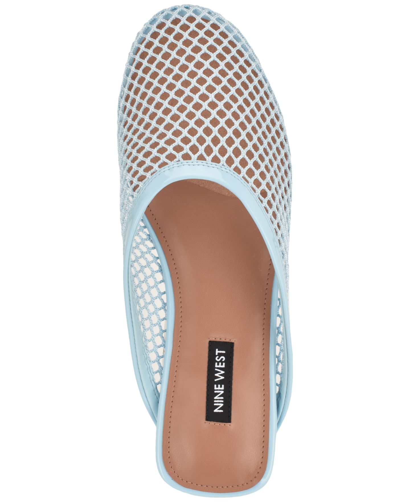 Женские сабо Nine West Daniela Mesh Round Toe Slip-On Mules, цвет: Светлый синий — фото 4