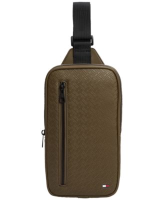 Men's Embossed Flag Sling Bag