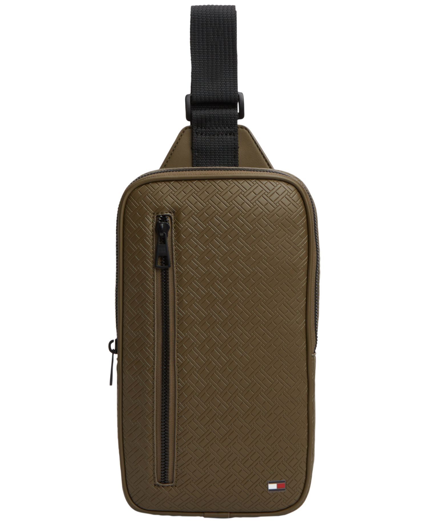 Men's Embossed Flag Sling Bag